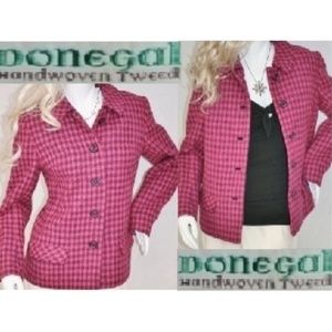 Handwoven Donegal Tweed Dizzy Check Jacket Blazer